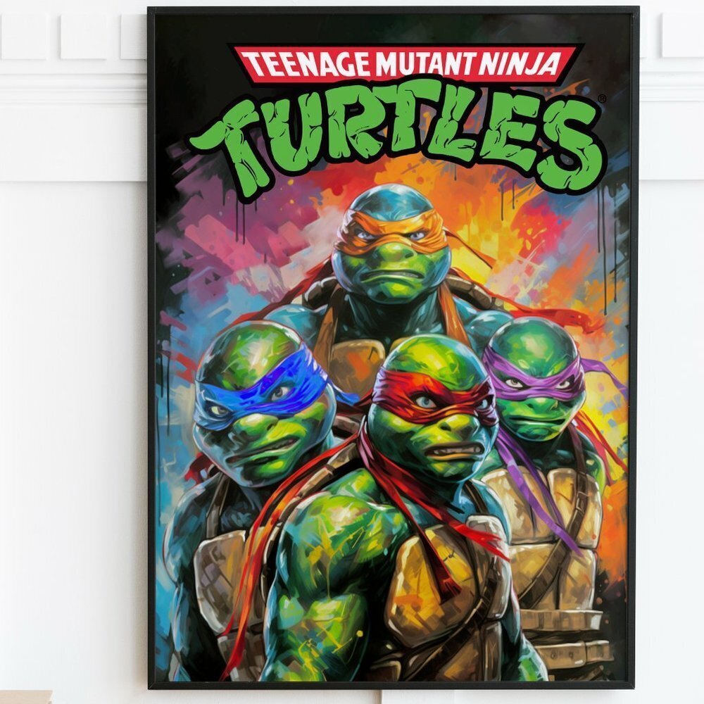 16x20 TMNT Teenage Mutant Ninja Turtles Wall Art‎ Watercolor Oil Painting Poster - Picture 2 of 7
